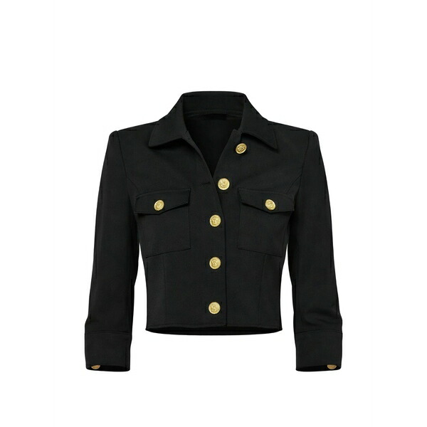 ラジャンス レディース 上衣＆上衣 アウター Coin button jacket Black
