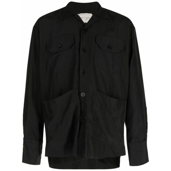 グレッグローレン メンズ プルオーバー トップス Souvenir boxy studio button-up shirt Black