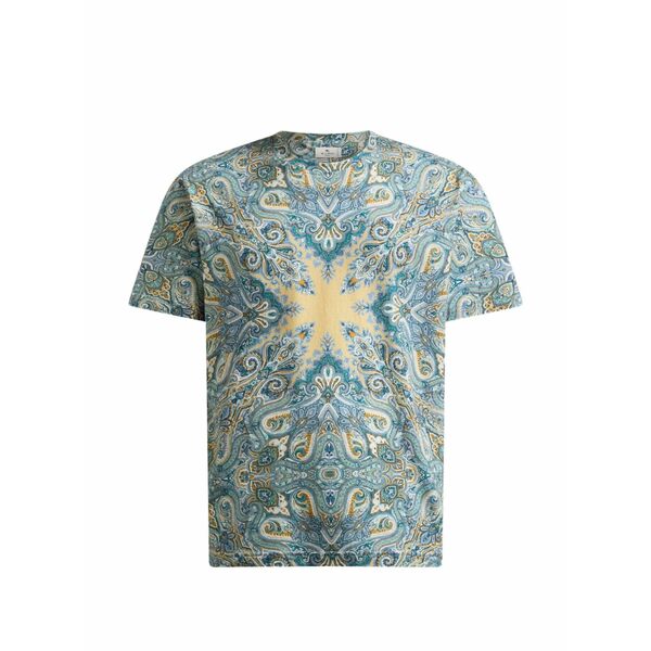 エトロ メンズ プルオーバー トップス Paisley-print t-shirt Blue