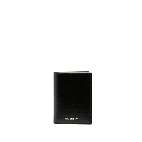 ジバンシー メンズ 金入れ 付属物 Logo-print leather wallet  Black