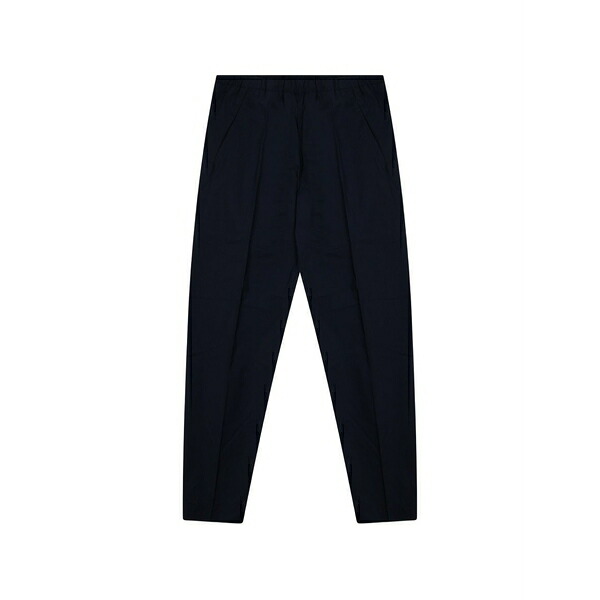 野球クラブ はたご屋 ザ 昼まえ メンズ 心地好いズボン下 ボトムス Mirco pleated elasticated-waist trousers Blue