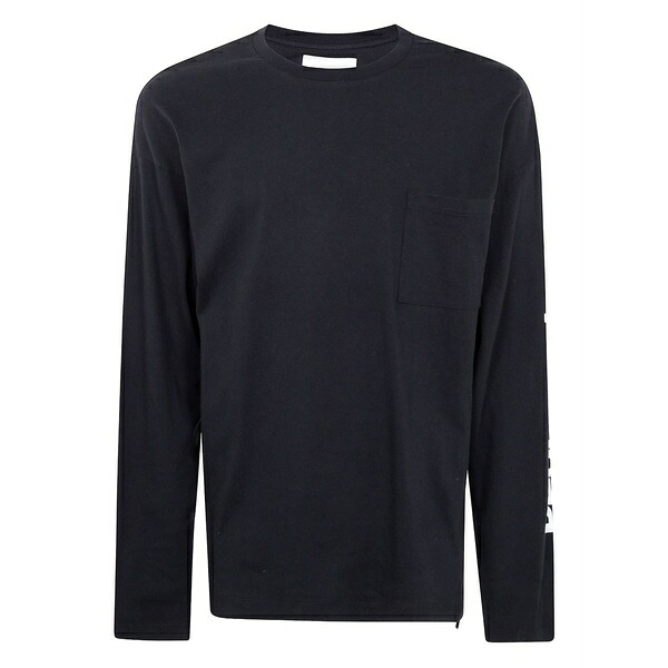オーエーエムシー レディース プルオーバー トップス Chest-pocket t-shirt Black
