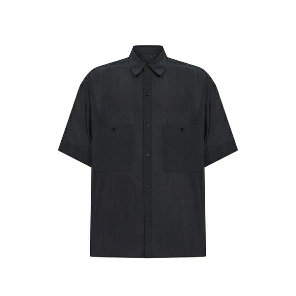 ユマ・壱 メンズ プルオーバー トップス Chest-pockets short-sleeve shirt Blue