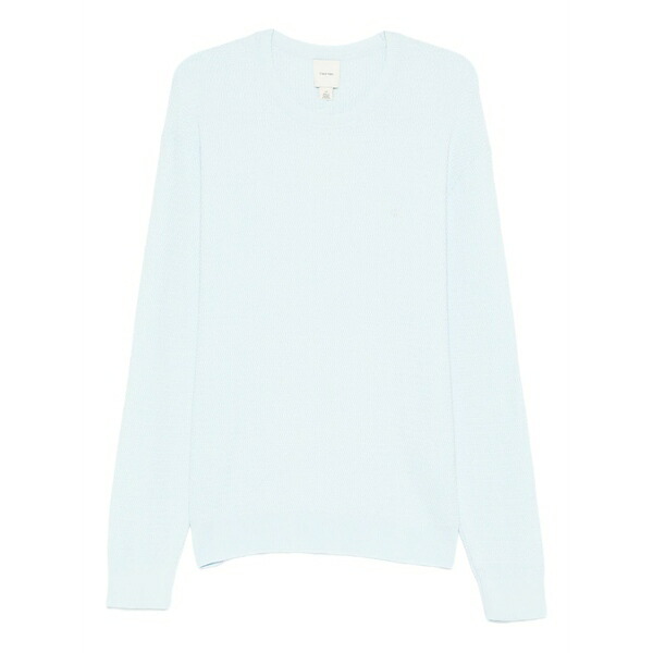 カルバンクライン メンズ 編み物\u0026スウェーター アウター Crew-neck textured sweater Blue