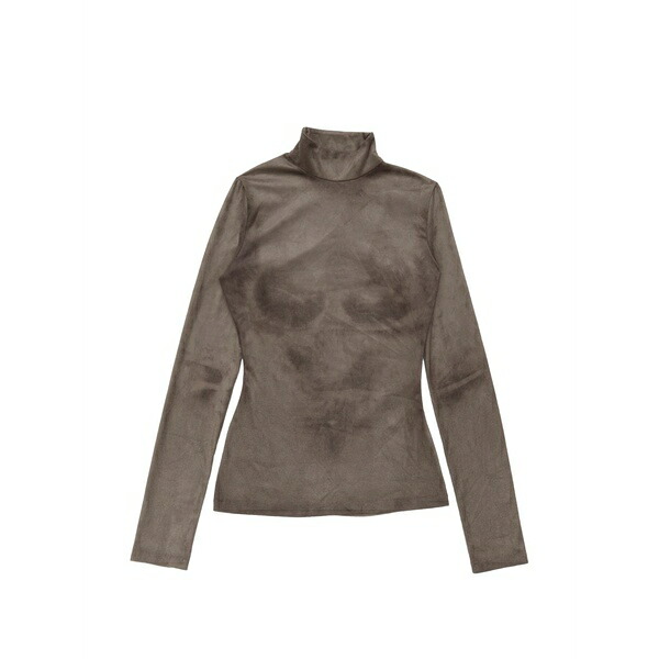 アクネ ストゥディオズ レディース Tシャツ トップス Trompe l'oeil high-neck top Brown|asty
