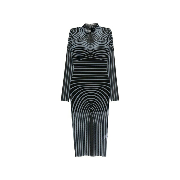 パトリツィア ペペ レディース 衣装 トップス Abstract-print tulle MIDI dress Black