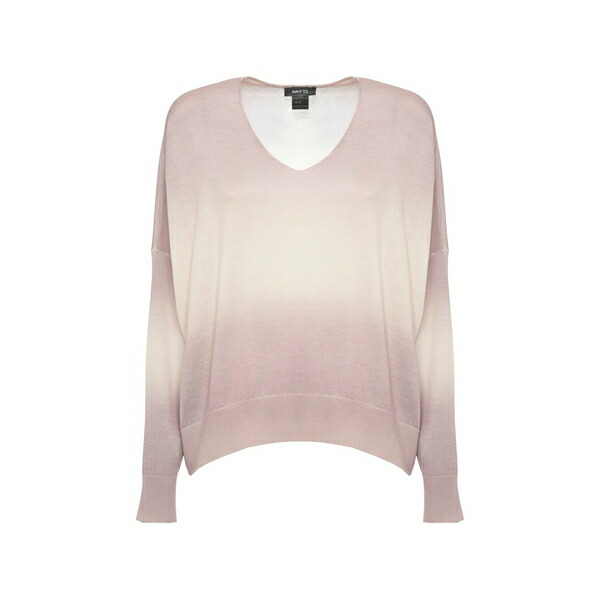 アヴァントワ レディース 編み物\u0026スウェーター アウター Gradient-effect v-neck sweater Purple