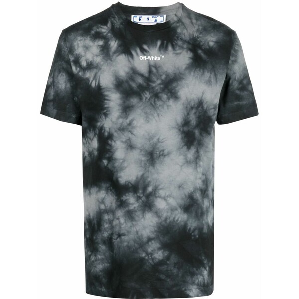 象牙色 メンズ ティーシャツ トップス Tie-dye print t-shirt Grey