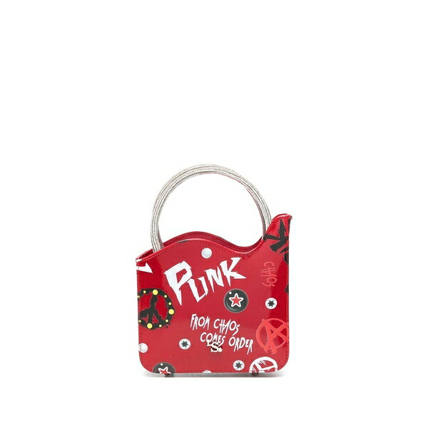 ル シラ レディース ハンドバック 御徒面子 Ivy punk-print mini bag Red