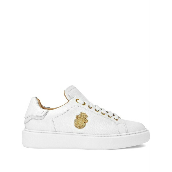 ビリオネア メンズ スニーカー シューズ Embossed-logo leather sneakers White