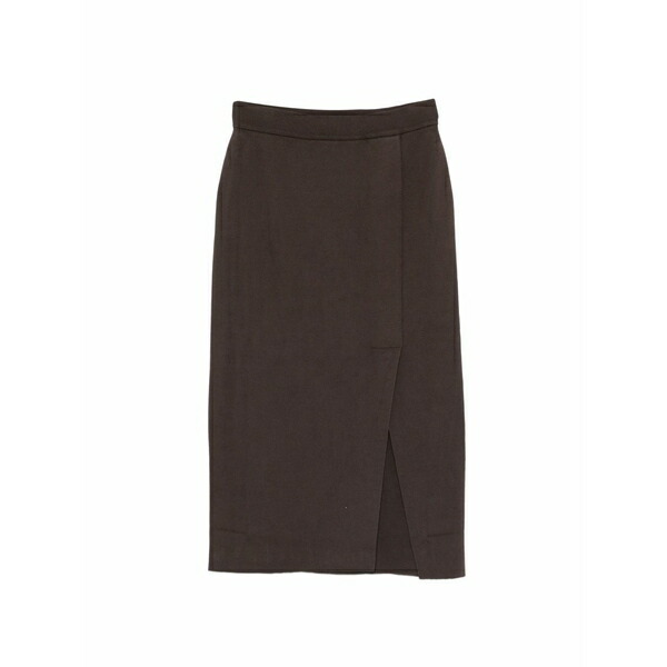 アロヴェッシオ レディース スコート ボトムス Slit-front MIDI skirt Brown