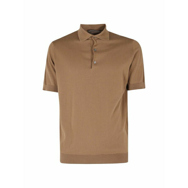 フィリッポ デ ラウレンティス メンズ スポーツシャツ トップス Short-sleeve polo shirt Brown