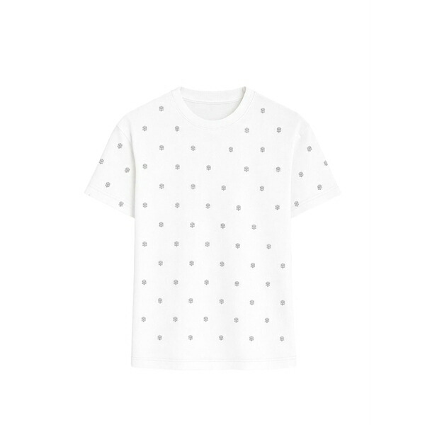 ジョン バージニアの州都 メンズ ティーシャツ トップス Monogram-print t-shirt White