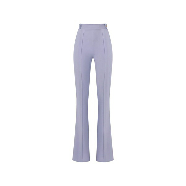 エリザベスフランキ レディース 心地好いズボン下 ボトムス Logo-charm flared trousers Purple