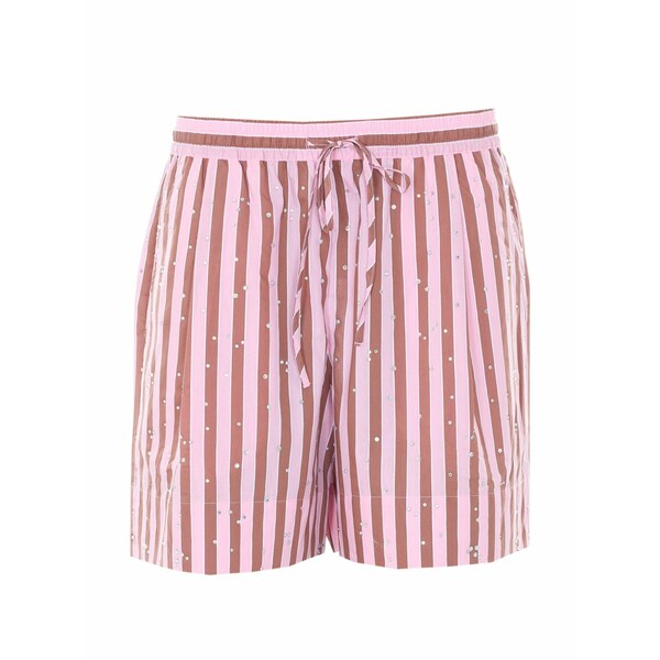 エッセンシャルアントワープ レディース 心地好いズボン下 ボトムス Crystal-embellished striped shorts Pink
