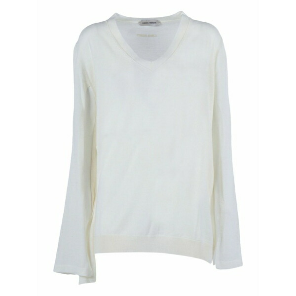 アルベルタ フェレッティ レディース 編み物\u0026スウェーター アウター V-neck long-sleeve sweater White