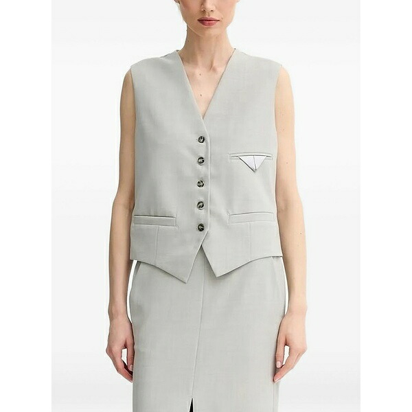 デイ・ビルゲール・エ・ミッケルセン レディース カットソー トップス Button-fastening vest Grey