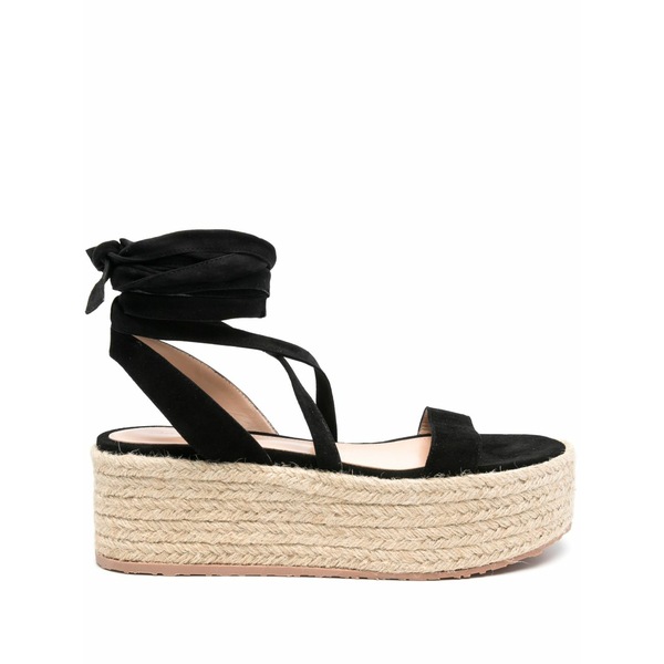 ジャンヴィト ロッシ レディース サンダル シューズ 60粍 suede espadrilles Black