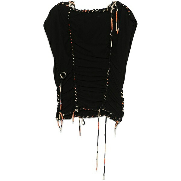 イザ呼びりん マラン レディース ティーシャツ トップス Zohra top Black