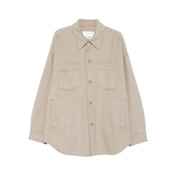 ナヌーシュカ メンズ 上衣＆上衣 アウター Martin patch-pocket overshirt Neutrals