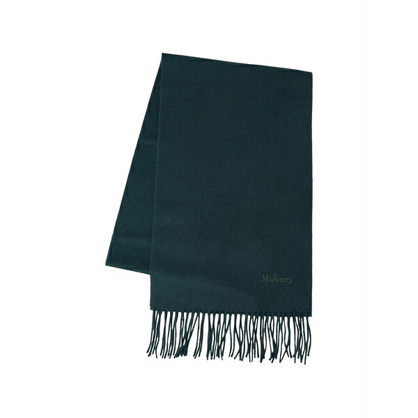 マル木の実 メンズ 消音装置・袈裟・えり巻き 添え物 Fringed cashmere scarf Green