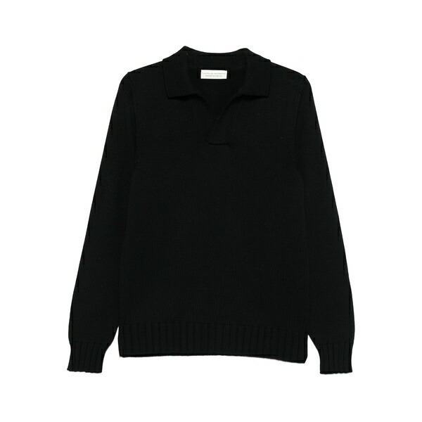 フィリッポ デ ラウレンティス メンズ ニット&セーター アウター Polo-collar sweater Black|asty