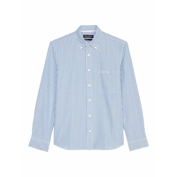 マルコポーロ メンズ プルオーバー トップス Striped button-up shirt White