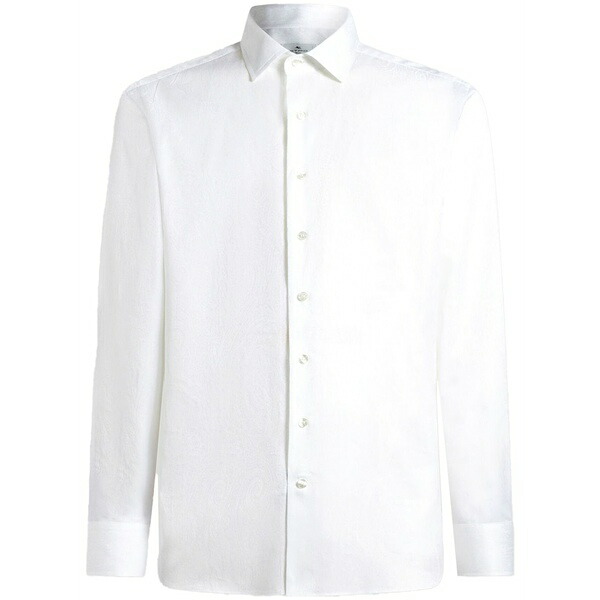 エトロ メンズ プルオーバー トップス Paisley-jacquard shirt White