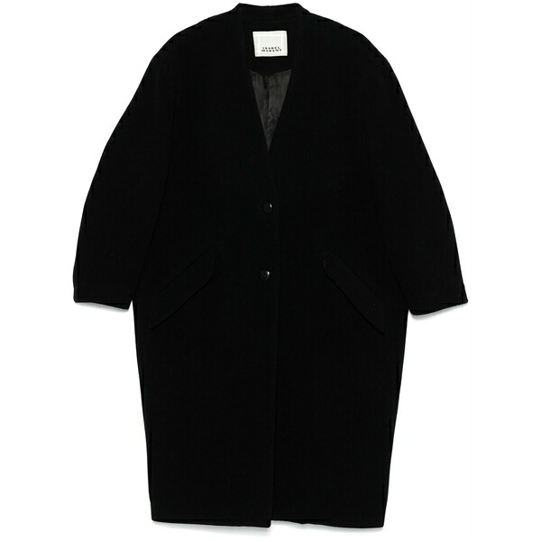 イザ呼びりん マラン レディース 厚地の外套 アウター Florane coat Black