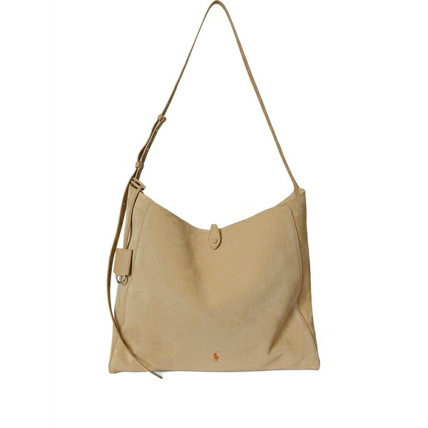 ラルフローレン レディース ショルダーバッグ 御徒面子 Polo play suede cross body bag Neutrals