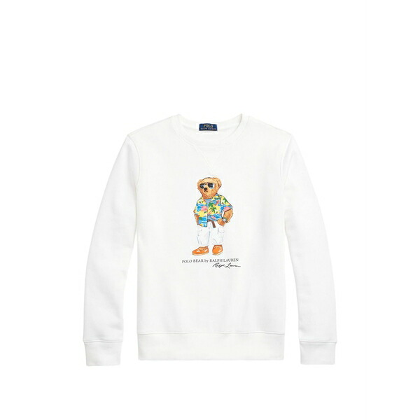 ラルフローレン メンズ パーカー・スウェットシャツ アウター Polo bear graphic-print sweatshirt White