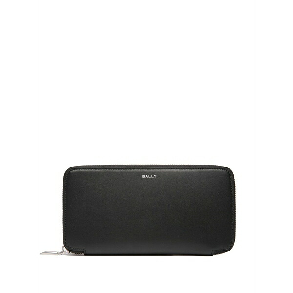バリー メンズ 札入れ 佩び物 Faux-leather zip-up wallet Black
