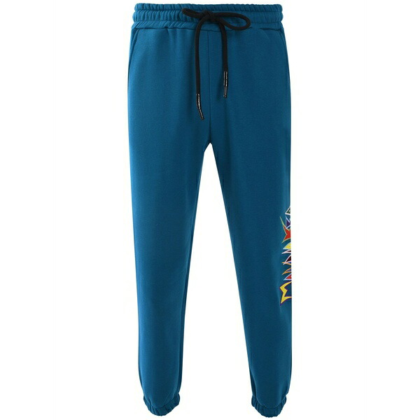 マウナ 世話をする メンズ 心地よいズボン下 ボトムス Heritage macro logo-embroidered track pants Blue