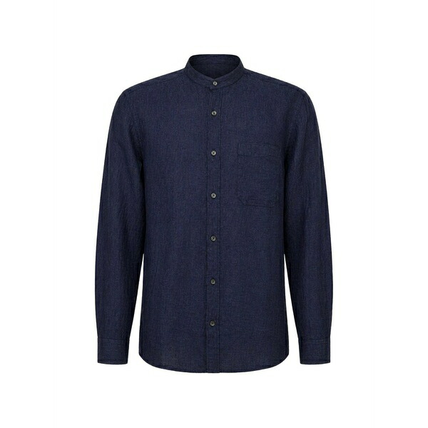 フェイ メンズ プルオーバー トップス Linen shirt Blue