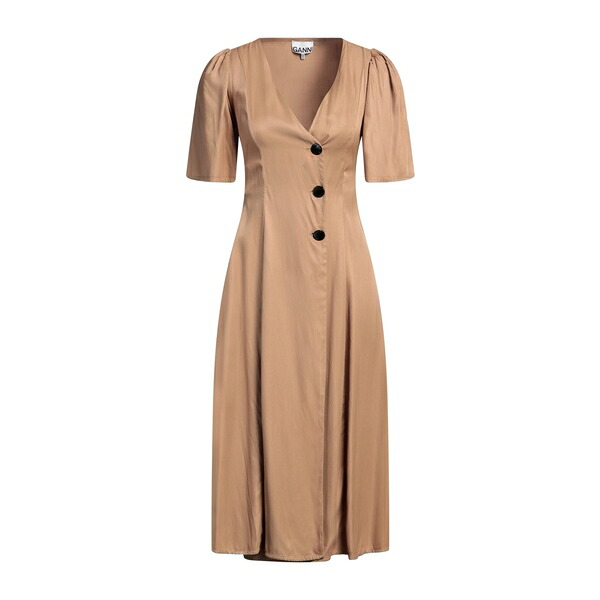 【送料無料】 ガニー レディース ワンピース トップス Midi dresses Beige|asty