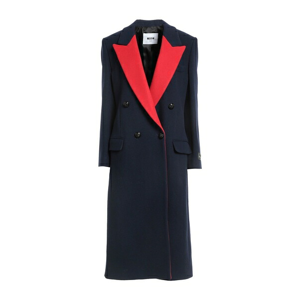 【貨物輸送無料】 エムエスジイエム レディース 上衣＆上衣 アウター Coats Blue
