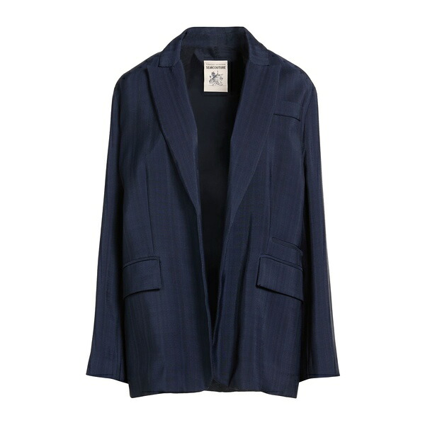 【貨物輸送無料】 セミクチュール レディース 上衣＆上衣 アウター Blazers Blue コート・ジャケット-レディースファッション
