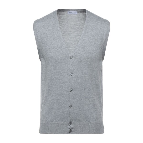 【貨物輸送無料】 グランサッソ メンズ ジレー アウター Cardigans Grey