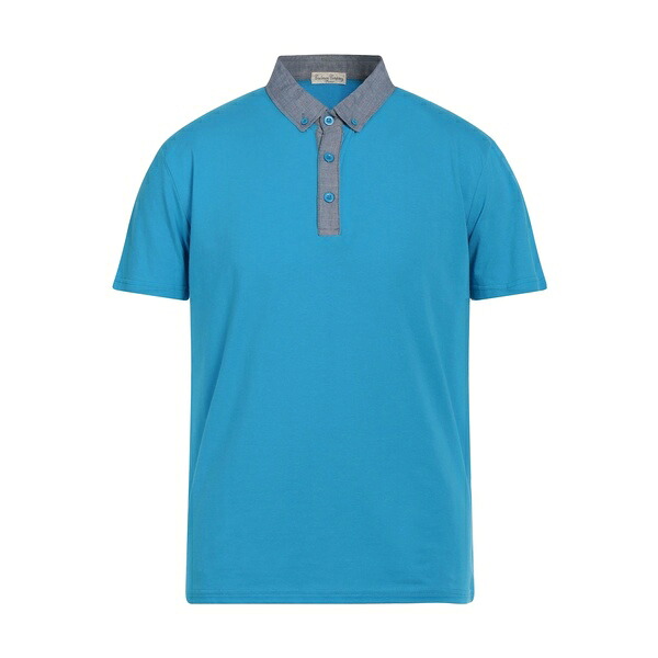 【貨物輸送無料】 カシミヤ相手 メンズ プルオーバー トップス Polo shirts Azure