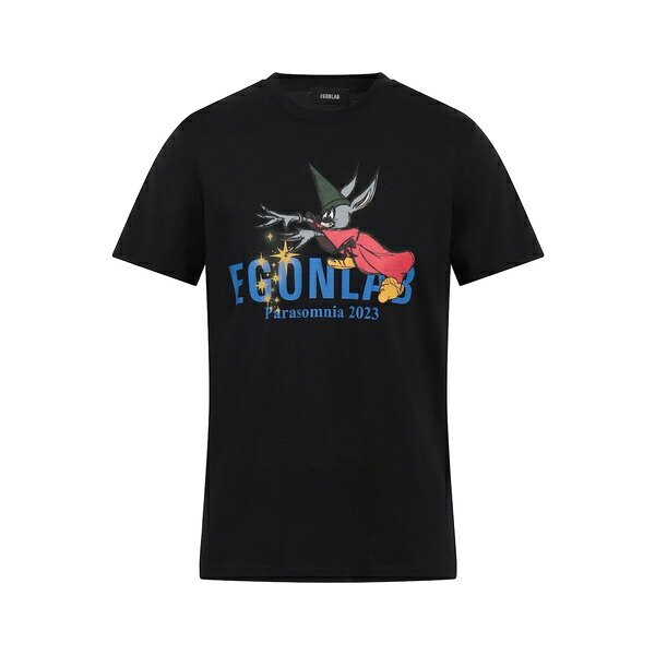 【送料無料】 エゴンラボ メンズ Tシャツ トップス T-shirts Black