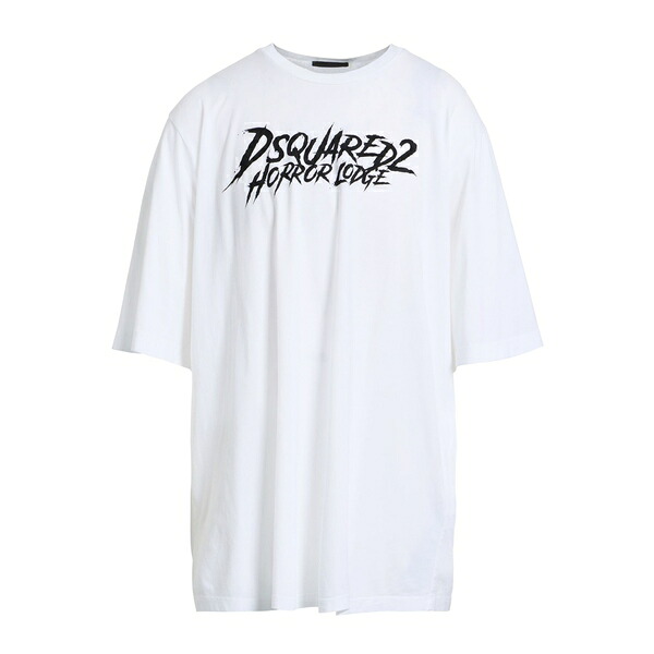 【送料無料】 ディースクエアード メンズ Tシャツ トップス T-shirts White