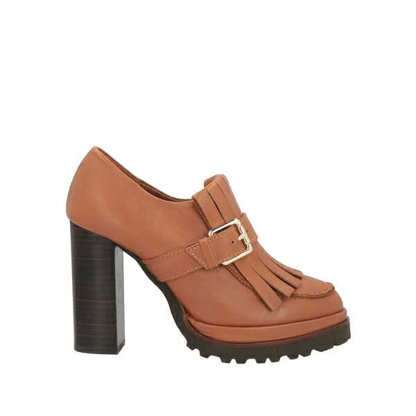 【送料無料】 エルヴィオ ザノン レディース スリッポン・ローファー シューズ Loafers Brown｜asty
