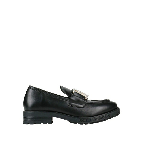 【送料無料】 モスキーノ レディース スリッポン・ローファー シューズ Loafers Black