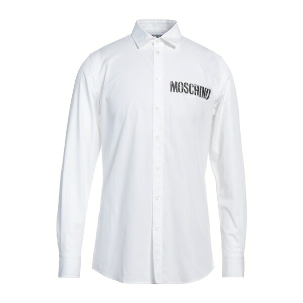 【送料無料】 モスキーノ メンズ シャツ トップス Shirts White｜asty