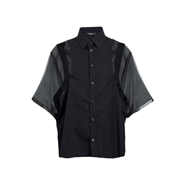 【貨物輸送無料】 ディースクエアード メンズ プルオーバー トップス Shirts Black