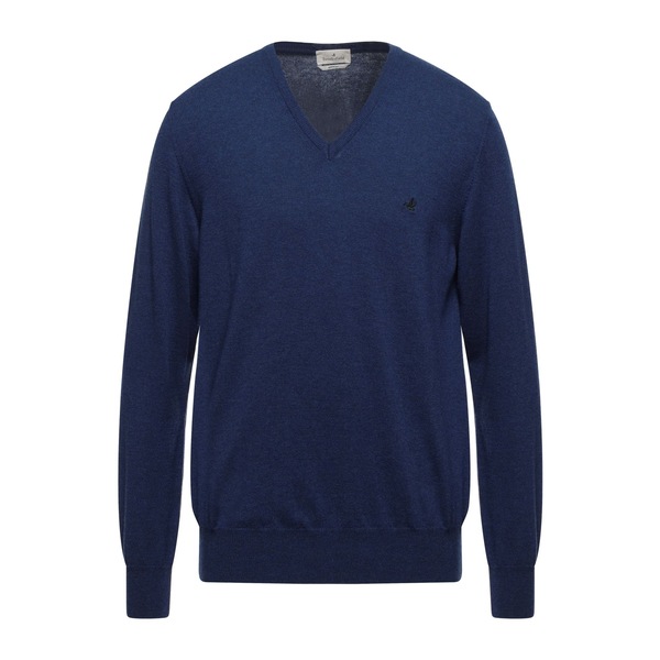【貨物輸送無料】 ブルックス活動の領域 メンズ 編み物\u0026プルオーバー アウター Sweaters Blue