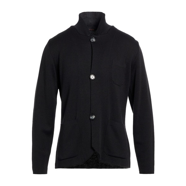 【送料無料】 オフィシナ３６ メンズ カーディガン アウター Cardigans Black｜asty
