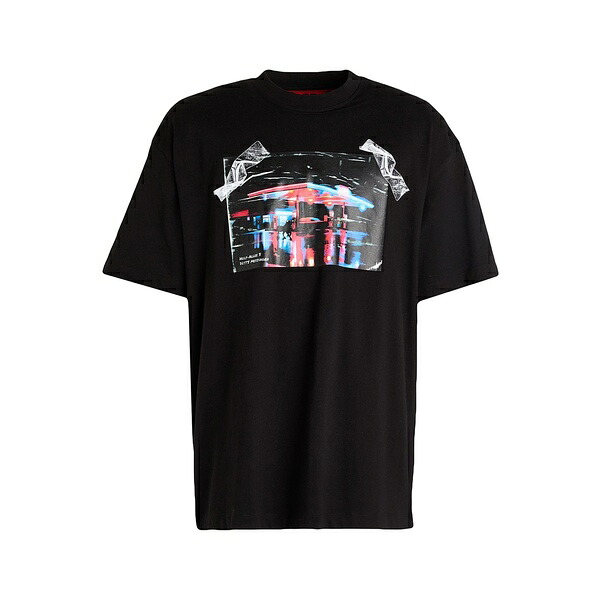 【貨物輸送無料】 ヒューゴボス メンズ ティーシャツ トップス T-shirts Black