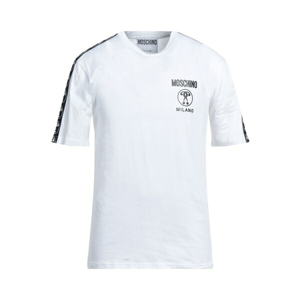 【送料無料】 モスキーノ メンズ Tシャツ トップス T-shirts White｜asty
