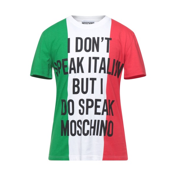 【送料無料】 モスキーノ メンズ Tシャツ トップス T-shirts White|asty